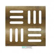 Дизайнерская решетка AlcaPlast 102×102 мм бронза-антик MPV001-ANTIC