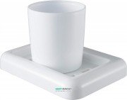 Cтакан для зубных щеток Haceka Yoly подвесной пластик белый 1137987