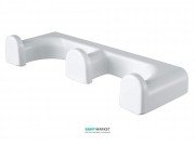 Крючок для ванной Haceka Yoly тройной пластик белый 1138000