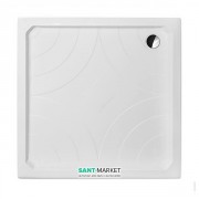 Душовий піддон Koller Pool Grace 80x80 см квадратний акрил білий GRACE80S