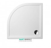 Душовий піддон Koller Pool Flat Round 80x80 см напівкруглий акрил білий 8KPО118