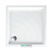 Душевой поддон Koller Pool Round 80x80 см квадратный акрил белый ROUND80S