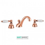 Змішувач для раковини Emmevi Deco Ceramic на 3 отвори бронза BR121033