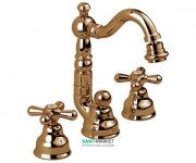 Смеситель для биде Emmevi Deco Old двухвентильный на 3 отверстия бронза BR12644