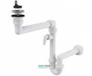 Сифон для раковини AlcaPlast dn40 зі штуцером A870P-DN40