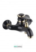 Смеситель для ванной Emmevi Tiffany однорычажный чёрный/золото NO6001