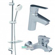 Комплект смесителей для ванной с душевым гарнитуром KollerPool Twin хром NT0100+NT0200+TN010