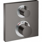 Термостат для скрытого монтажа на 2 функции Hansgrohe Ecostat Square черный хром шлифованный 15714340