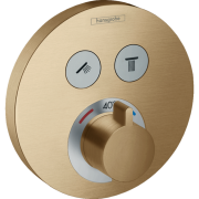 Термостат для прихованого монтажу на 2 функції Hansgrohe Ecostat ShowerSelect S бронза шліфована 15743140