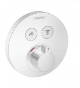 Термостат для прихованого монтажу на 2 функції Hansgrohe Ecostat ShowerSelect S білий матовий 15743700