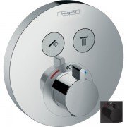 Термостат для прихованого монтажу на 2 функції Hansgrohe Ecostat ShowerSelect S чорний матовий 15743670