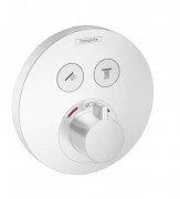 Термостат для прихованого монтажу на 2 функції Hansgrohe Ecostat ShowerSelect S білий матовий 15743700