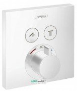 Термостат для прихованого монтажу на 2 функції Hansgrohe ShowerSelect білий матовий 15763700