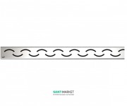 Решетка для водоотводящего желоба AlcaPlast Smile 750 мм глянцевая SMILE-750L