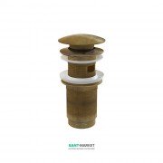 Донний клапан для раковини AlcaРlast Click-Clak з великою кришкою бронза антична A392ANTIC