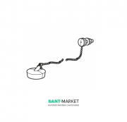 Пробка для сифона для раковини AlcaPlast Ø40 мм на ланцюжку ПВХ P008