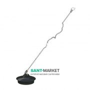 Пробка для сифона для ванни AlcaPlast Ø44 мм на ланцюжку ПВХ S0115-ND