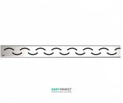 Решетка для водоотводящего желоба AlcaPlast Smile 750 мм глянцевая SMILE-750L