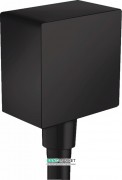 Шланговое подсоединение Hansgrohe Fixfit Square с клапаном обратного тока черный матовый 26455670