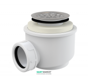 Сифон для душового поддонa AlcaPlast Ø60 мм з нержавіючої peшeткой A46-60