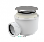 Сифон для душового поддонa AlcaPlast Ø60 мм хром A47CR-60