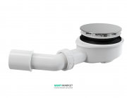 Сифон для душового поддонa AlcaPlast занижений хром A491CR