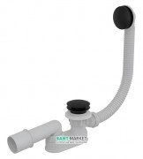 Сифон для ванны AlcaPlast Click-Clack чёрный матовый A507BLACK