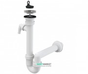 Сифон для мийки AlcaPlast з нержавіючої peшeткой і штуцером A810-DN40