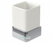 Cтакан для зубних щіток Haceka Aline P настінний білий / хром матовий 1194607