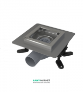 Сливной трап AlcaPlast 130×130 мм низкий боковой сток без pешетки APV120