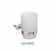 Cтакан для зубних щіток Haceka Happy Chroom матове скло / хром 1138845