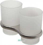 Cтакан для зубных щеток Haceka Joy Brushed двойной 1148754