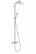 Душевая стойка Hansgrohe Croma E Showerpipe 280 1jet EcoSmart с верхним и ручным душем хром 27660000