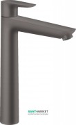 Смеситель для раковины Hansgrohe Talis E 240 однорычажный со сливным гарнитуром черный хром шлифованный 71716340