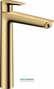 Смеситель для раковины Hansgrohe Talis E 240 однорычажный со сливным гарнитуром полированное золото 71716990