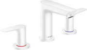 Змішувач для раковини Hansgrohe Talis E із зливним гарнітуром білий матовий 71733700