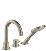 Змішувач для ванни Hansgrohe Axor Uno на 3 отвори шліфований нікель 38436820