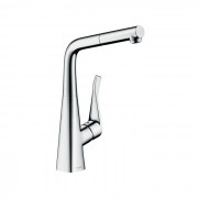Смеситель для кухни Hansgrohe Metris M71 320 1jet sBox с вытяжным изливом однорычажный хром 73812000