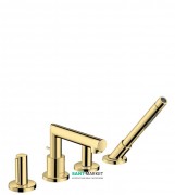 Смеситель на борт ванны Hansgrohe Axor Uno  на 4 отверстия золото 45444930