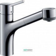 Змішувач для кухні Hansgrohe Talis M52 170 2jet з витяжним виливом змішувач хром 73860000