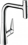 Смеситель для кухни Hansgrohe Talis Select M51 220 2jet Sbox с вытяжным изливом однорычажный хром 73868000
