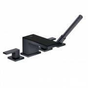 Змішувач на борт ванни Hansgrohe Axor MyEdition чорний матовий / чорне скло 47430350