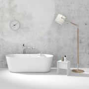 Ванна кам'яна окремостояча овальна Istone Ollie 170х75 см білий матовий WD65160