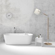 Ванна кам'яна окремостояча овальна Istone Ollie 170х75 см білий матовий WD65160