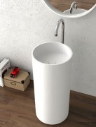 Раковина для ванної окремостояча цільнолита з п'єдесталом IStone Colleen білий матовий WD38374