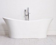 Ванна кам'яна окремостояча овальна Istone Willow 175х75 см білий матовий WD6520