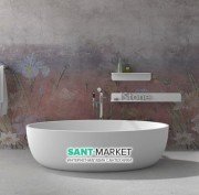 Ванна кам'яна окремостояча овальна Istone Qliuia 170х80 см білий глянець WD6599 glossy