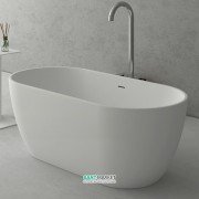 Ванна кам'яна окремостояча овальна Istone Diva 170х80 см білий матовий WD65104