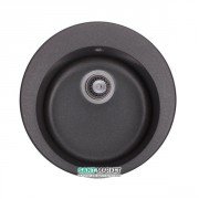 Мийка для кухні Granado Vitoria кругла Ø50,6 см нанограніт black shine 0101