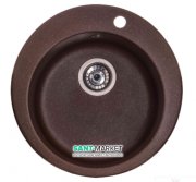 Мийка для кухні Granado Vitoria кругла Ø50,6 см нанограніт marron 0106